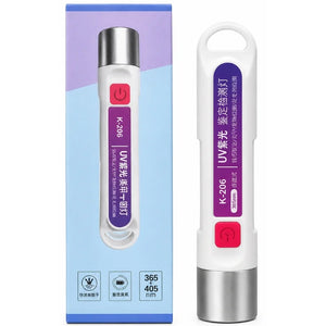 Areeb Mart UV Currency Checker Rechargeable UV Torch with 365nm light for banknote security, fluorescent detection, and inspection.